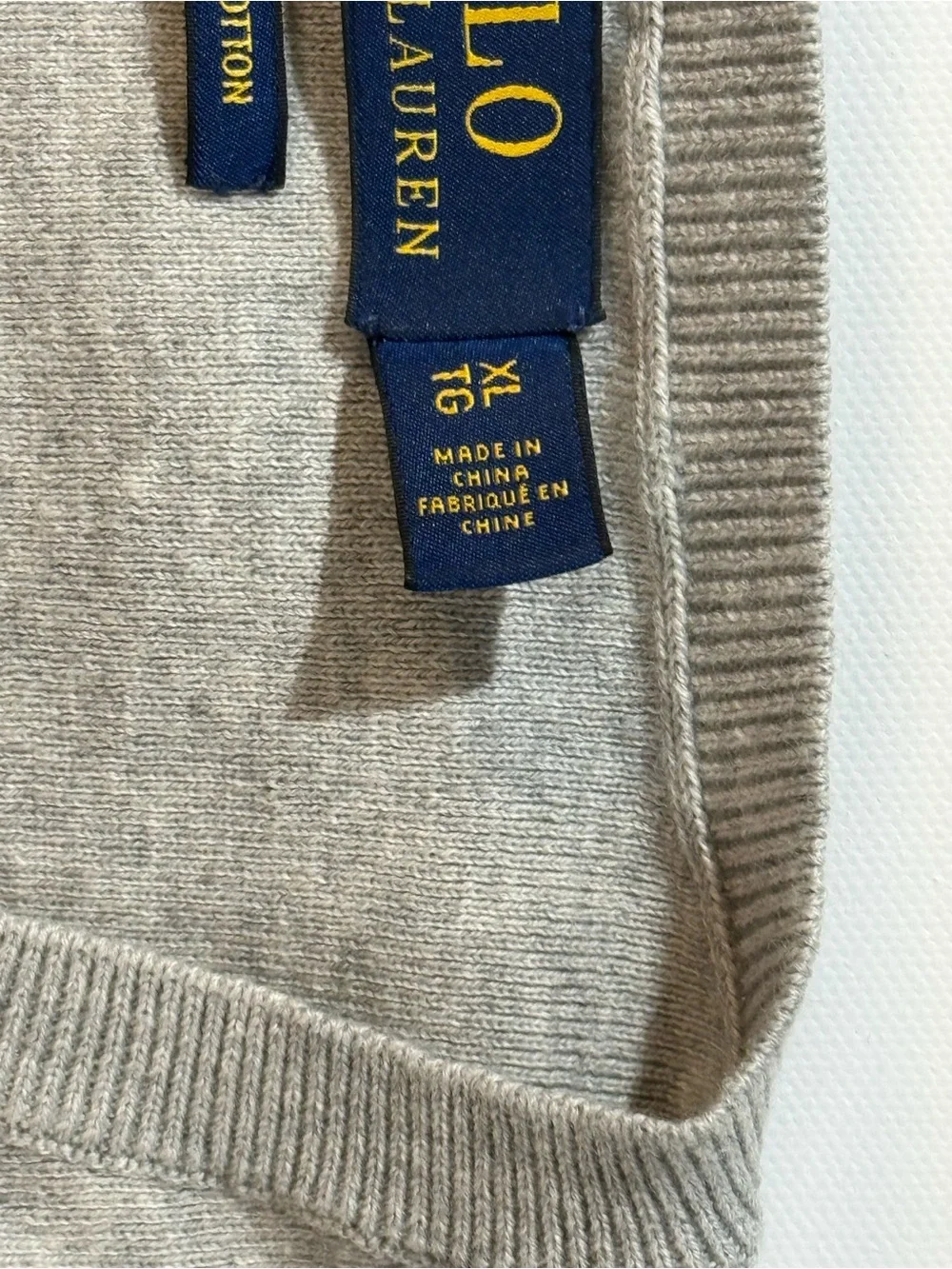 Polo Ralph Lauren Pima Cotton Sweater Vest Gray XL